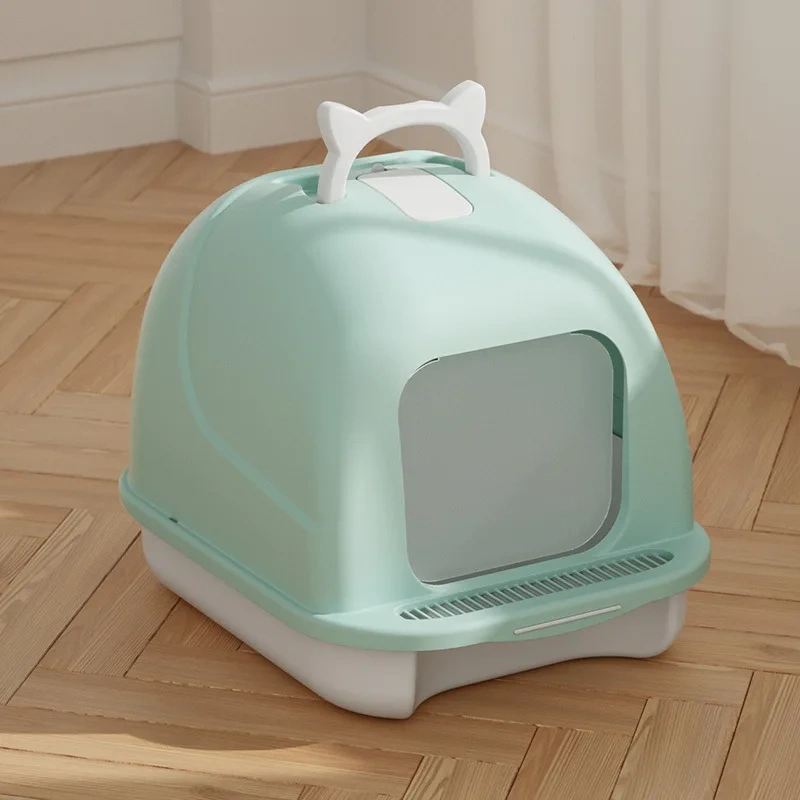 Wholesale Plastic Pet Cat Litter Box Big Space Easy Cleaning Cat Toilet Box