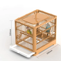 Travel Bird Cage, Bird Travel Carrier Cage With Handle, 2 Standing Pole, Food Container And 2 Cup, Fruit Fork For Cockatiels