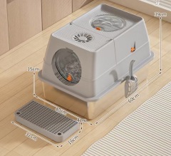 Hot Sale Cat Products Extra Large Stainless Steel Cat Litter Box Katzen Toilette Aus Edelstahl