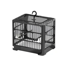 Travel Bird Cage, Bird Travel Carrier Cage With Handle, 2 Standing Pole, Food Container And 2 Cup, Fruit Fork For Cockatiels