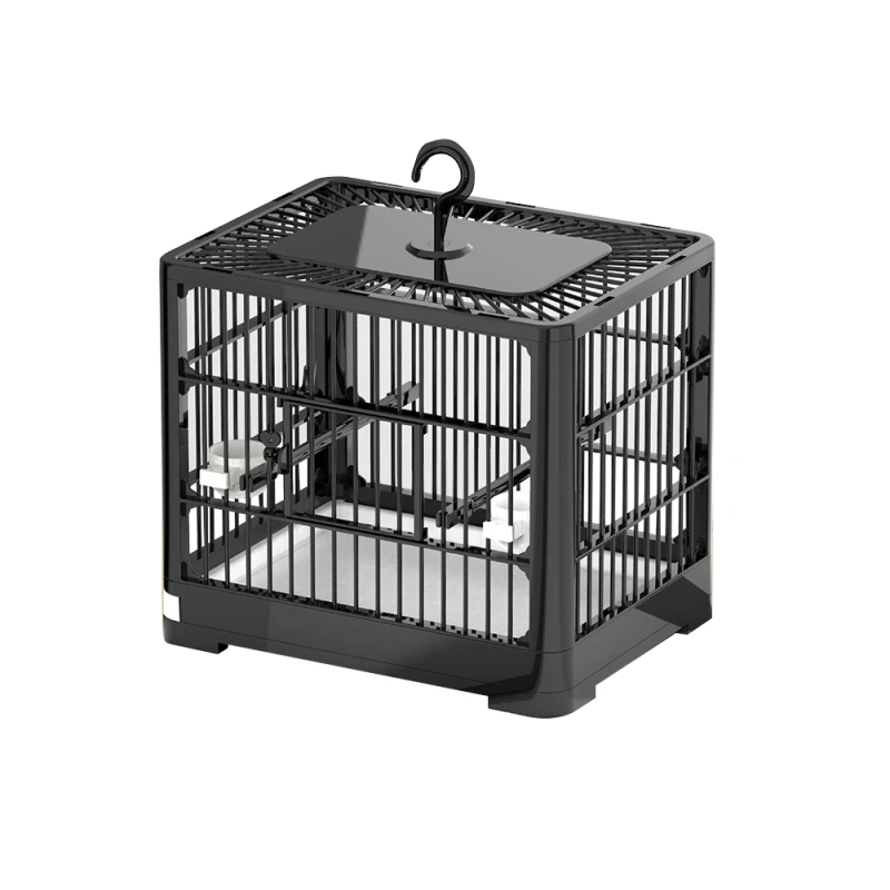 Travel Bird Cage, Bird Travel Carrier Cage With Handle, 2 Standing Pole, Food Container And 2 Cup, Fruit Fork For Cockatiels