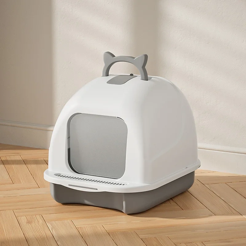 Wholesale Plastic Pet Cat Litter Box Big Space Easy Cleaning Cat Toilet Box