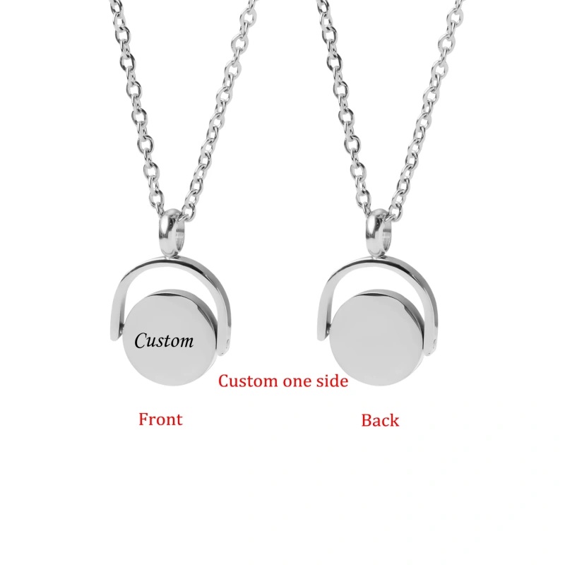 Steel Fun New Custom Laser Engraved Pet Photo Pendant Necklace For Women&Men Stainless Steel Jewelry Accessories Souvenir Gift