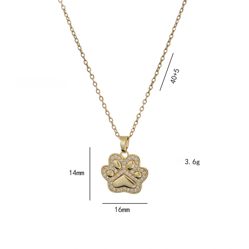 Sweet Cute Cat's-claw Pendant Necklaces for Women Girls Stainless Steel Trendy Romantic Jewelry Accessories Gifts