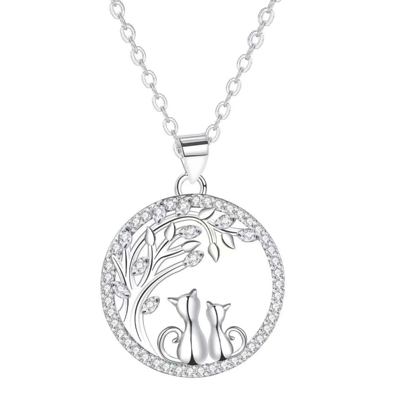New women's cat necklace, women's clavicle necklace