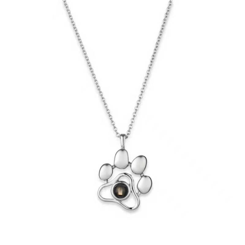 Projection Photo Necklace in Gold Silver Rose Gold Personalized 925 Sterling Silver Custom Family Couples Pet Photo Necklace