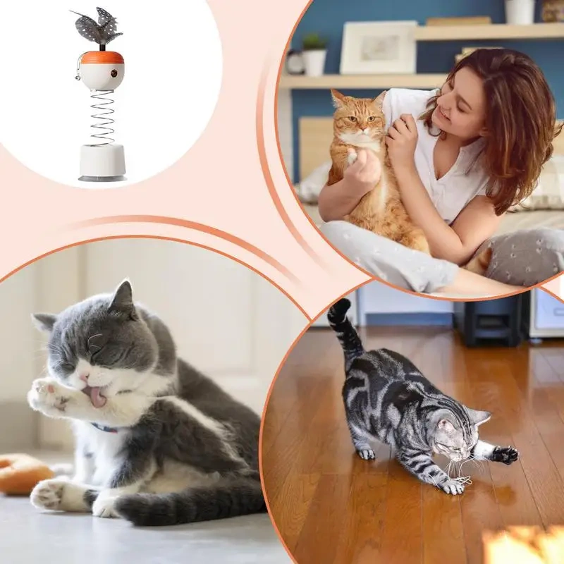 Cat Feeder Feather Toy With Bell Spring-Loaded Automatic Slow Feeder Ball Stable Suction Cup Pet Kitten Slow Feeder Puzzle Toy