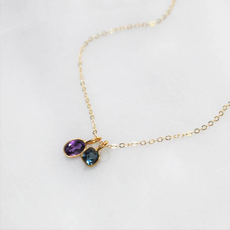 Fashionable and popular colorful 12 birthstone pendants DIY