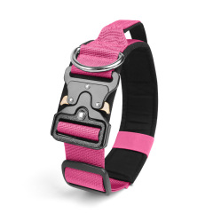 Training Collar Nylon Adjustable Quick Release De Perros Collar with Handle for Medium Large Dogs