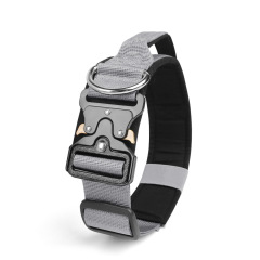 Training Collar Nylon Adjustable Quick Release De Perros Collar with Handle for Medium Large Dogs
