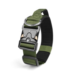 Training Collar Nylon Adjustable Quick Release De Perros Collar with Handle for Medium Large Dogs