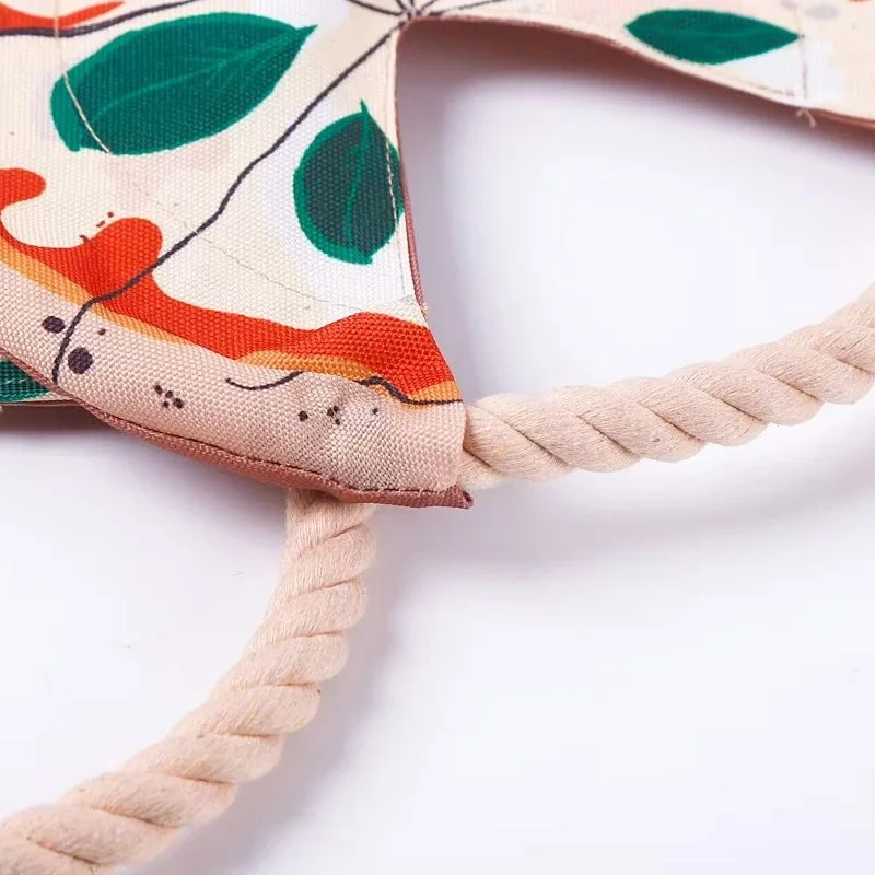 Dog Outdoor Training Frisbee Toy Rope Bite Resistant Pullable Hemp Rope Toy Retrieve Training Pet Toy