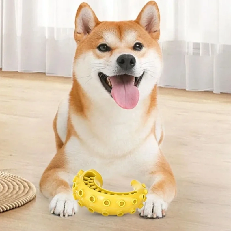 Wear Resistant Leaking Food Ball Bite Resistant Convenient Pet Molar Stick Soft Washable Pet Toy Relieve Boredom