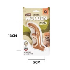 Wooden Dog Chew Stick Splinter-Free Dental Toy for All Breeds & Ages Non-Toxic Puppy Teething Stick