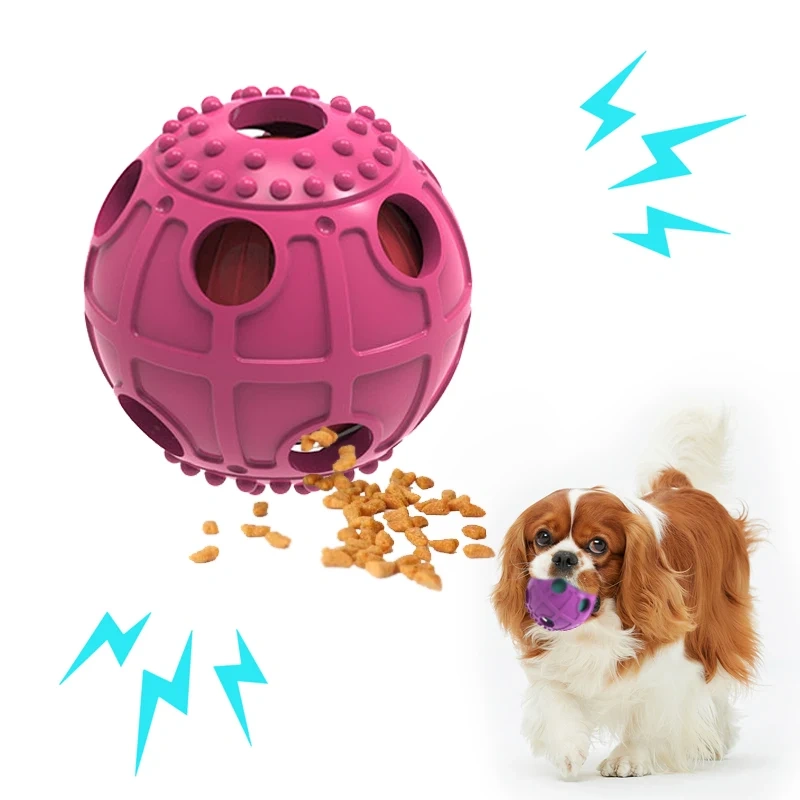 Christmas Interactive Leaky Food Cat Pet Chew Toy Dog Sound Squeaky Toys Ball Bite Resistant Molar Indestructable Dog Toys