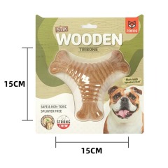 Wooden Dog Chew Stick Splinter-Free Dental Toy for All Breeds & Ages Non-Toxic Puppy Teething Stick
