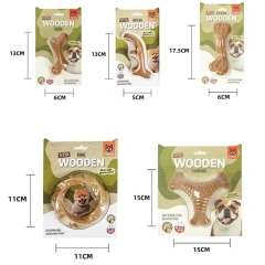 Wooden Dog Chew Stick Splinter-Free Dental Toy for All Breeds & Ages Non-Toxic Puppy Teething Stick