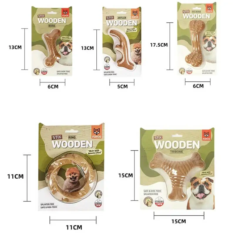 Wooden Dog Chew Stick Splinter-Free Dental Toy for All Breeds & Ages Non-Toxic Puppy Teething Stick