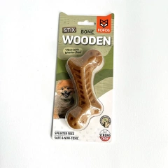 Wooden Dog Chew Stick Splinter-Free Dental Toy for All Breeds & Ages Non-Toxic Puppy Teething Stick