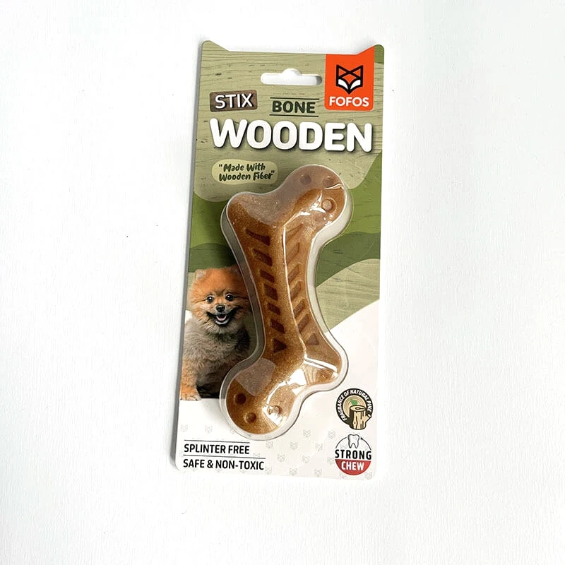 Wooden Dog Chew Stick Splinter-Free Dental Toy for All Breeds & Ages Non-Toxic Puppy Teething Stick
