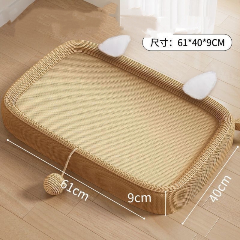 Cat Scratcher Bed with Play Ball Kitten Scratching Couch Sofa Protector Scratcher Furniture For Indoor Cats Kitty Pet Supplies