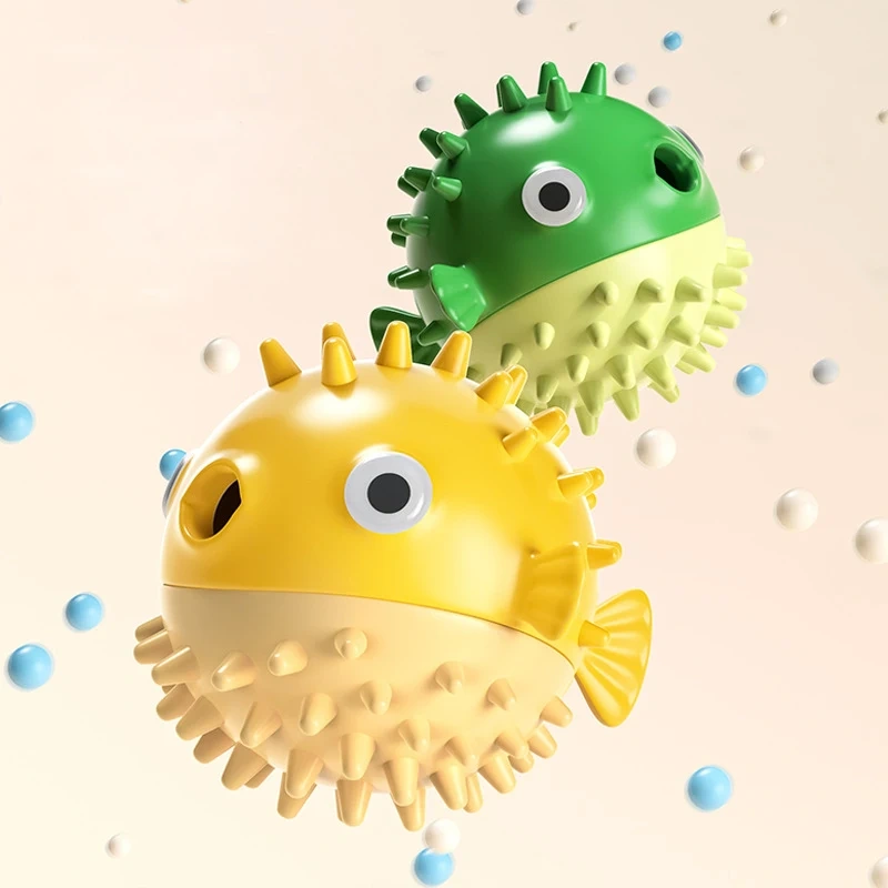 Bouncing fish dog toy leakage ball for relieving boredom, grinding teeth, bite resistance, sound ball, large and small dog pet s