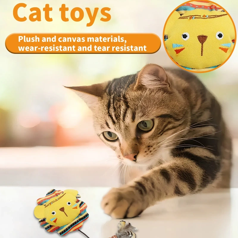 Cat Toy Interactive Teething Chew Toy Self-Entertainment Teaser Stick Cat Teeth Grinding Stick Plush interactive pet products