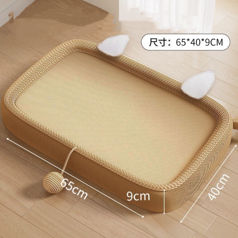 Cat Scratcher Bed with Play Ball Kitten Scratching Couch Sofa Protector Scratcher Furniture For Indoor Cats Kitty Pet Supplies