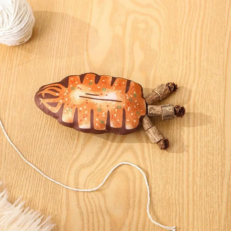 Fish Bone Cat Toy Realistic Kitten Stuff Bone Toy Interactive Cat Teething Plush Toys Fun Simulated Fish Bone Toy For Boredom