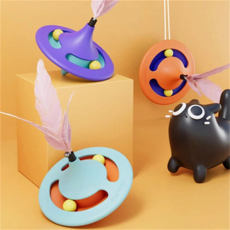 1 piece Random Color cat toy spinning top, cat turntable, amusing cats, relieving boredom, cat toys, interactive pet supplies