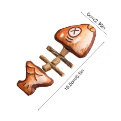 Fish Bone Cat Toy Realistic Kitten Stuff Bone Toy Interactive Cat Teething Plush Toys Fun Simulated Fish Bone Toy For Boredom