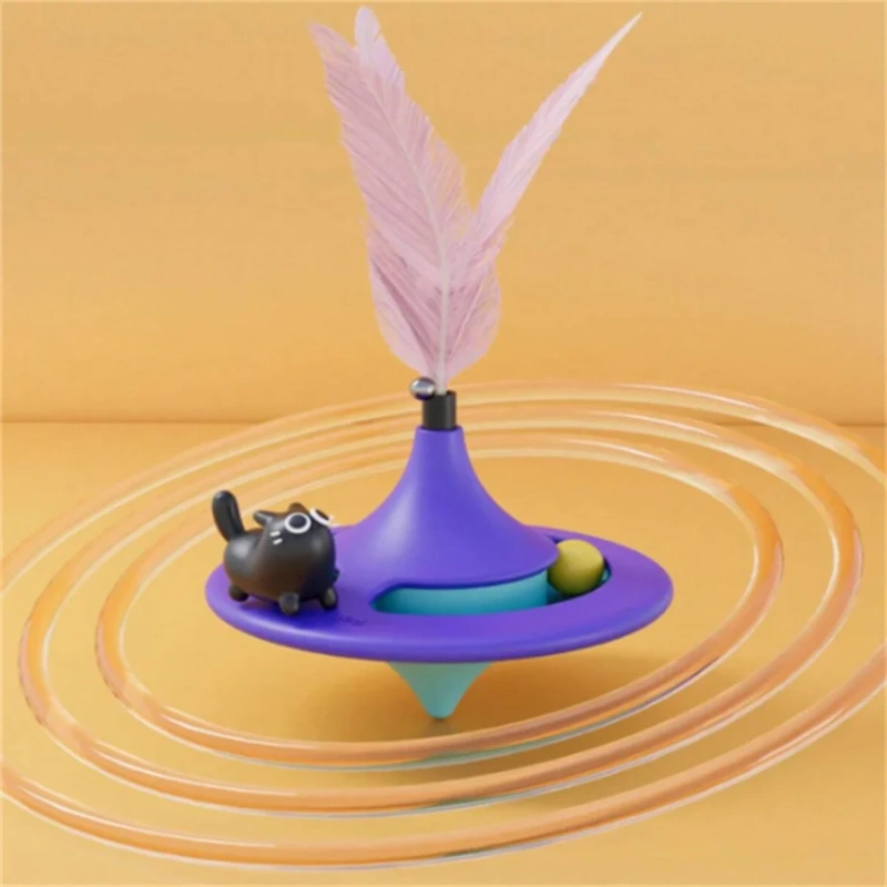 1 piece Random Color cat toy spinning top, cat turntable, amusing cats, relieving boredom, cat toys, interactive pet supplies