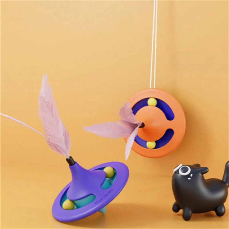 1 piece Random Color cat toy spinning top, cat turntable, amusing cats, relieving boredom, cat toys, interactive pet supplies