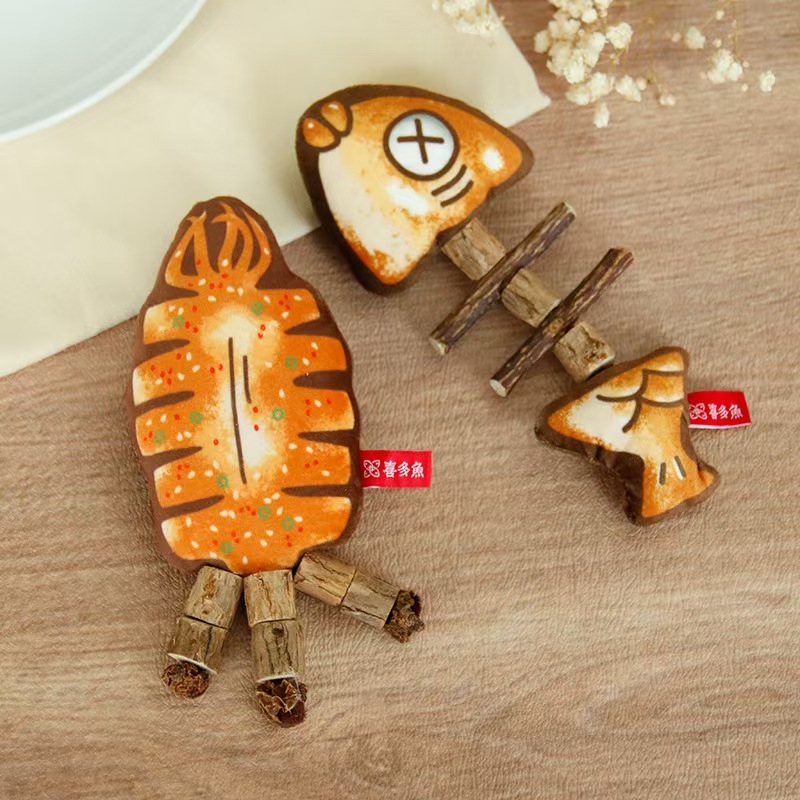 Fish Bone Cat Toy Realistic Kitten Stuff Bone Toy Interactive Cat Teething Plush Toys Fun Simulated Fish Bone Toy For Boredom