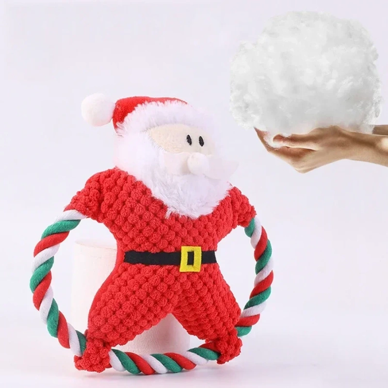 1PC Dog Toy Sound, Teeth Grinding, Bite Resistant Christmas Frisbee