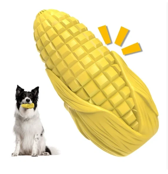 Corn Bite-resistant Dog Teething Stick Bacon-flavored Pet Squeaky Toy