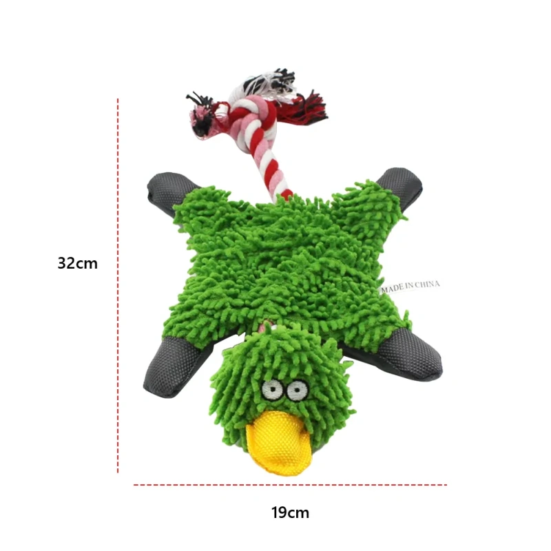 2pcs Plush Duck Dog Toys Dog Squeak Toy Creative with Rope Puppy Chew Toys Interactive Dog Training Toys for Small Medium Dogs