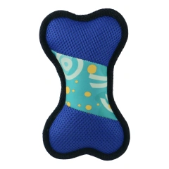 Cross-Border New Eco-Friendly Plush Dog Squeaky Toy Cartoon Style Pool Teething Pet Toy in Stock for Wholesale