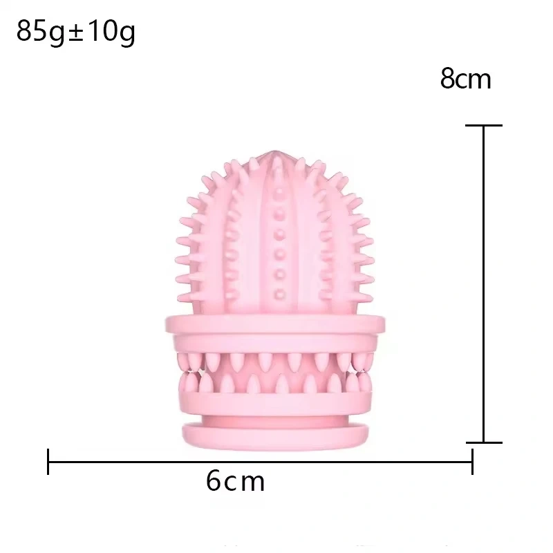 New Eco-Friendly Dog Chew Toy Durable Teeth Cleaning Cactus Shape Toothbrush Natural Rubber Food Grade Squeaky Christmas Gift