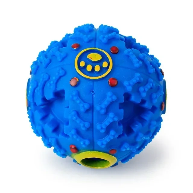 2 Color Squall Ball Pet Food Dropping Ball Pet Puzzle the Toy Dog Toy Sounding Toy Squeaky Ball round