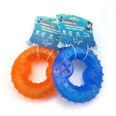 Puppy Dog Cooling Ice Teething Ring Freeze Tough Durable Pet Chew Toy for Summer
