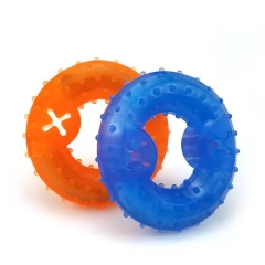 Puppy Dog Cooling Ice Teething Ring Freeze Tough Durable Pet Chew Toy for Summer