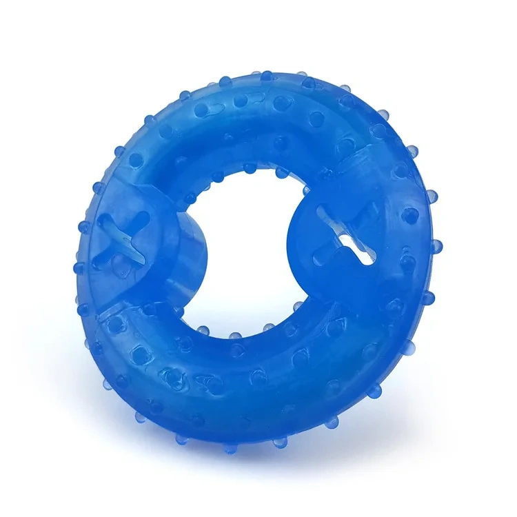 Puppy Dog Cooling Ice Teething Ring Freeze Tough Durable Pet Chew Toy for Summer