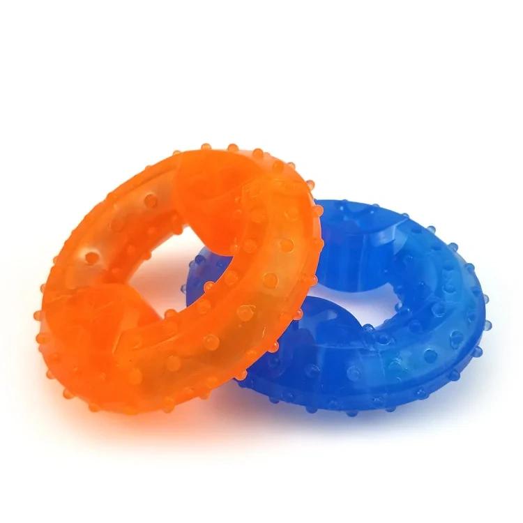 Puppy Dog Cooling Ice Teething Ring Freeze Tough Durable Pet Chew Toy for Summer