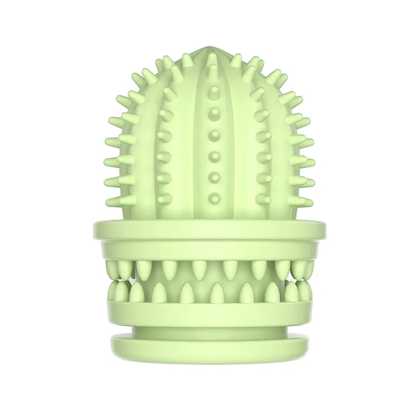 New Eco-Friendly Dog Chew Toy Durable Teeth Cleaning Cactus Shape Toothbrush Natural Rubber Food Grade Squeaky Christmas Gift