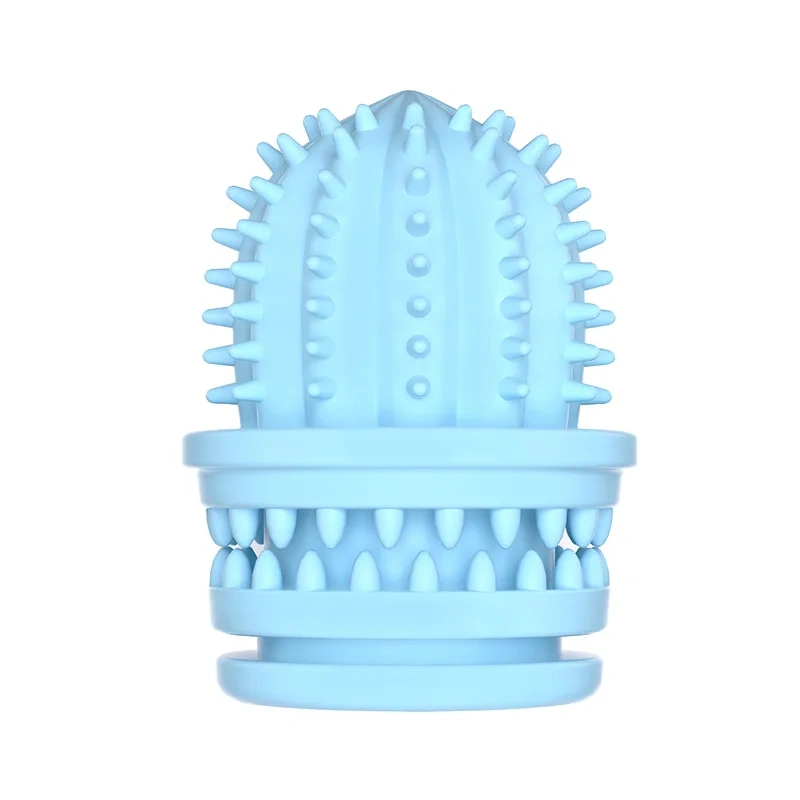 New Eco-Friendly Dog Chew Toy Durable Teeth Cleaning Cactus Shape Toothbrush Natural Rubber Food Grade Squeaky Christmas Gift