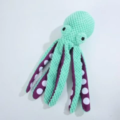 New Octopus Shell Dog Chew Toy Teeth Cleaning Bite Resistant Pet Plush Dolls Interactive Large Cat Sound Doll for Puppy Cats