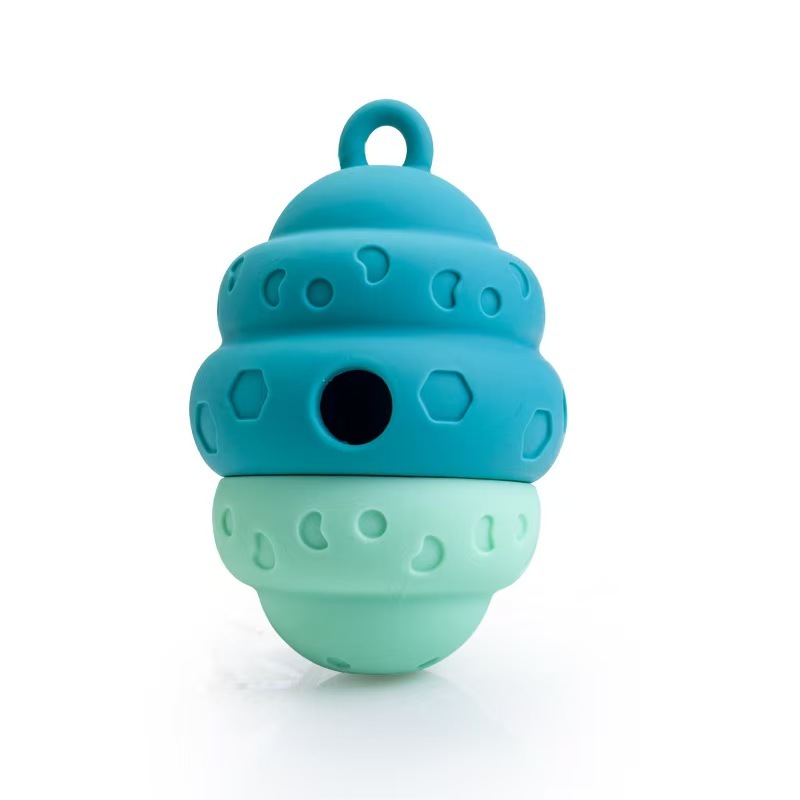 Silicone Pinecone Dog Toy Leak Proof Puzzle Design Bite Resistant Teeth Grinding Interactive Feeding Dog Toy New 2025