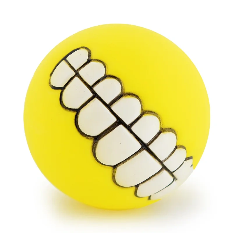 Pet Dog Ball Teeth Funny Trick Toy Silicone Toy for dogs Chew Squeaker Squeaky Dog Sound toys Pet puppy Toys interactive cat toy