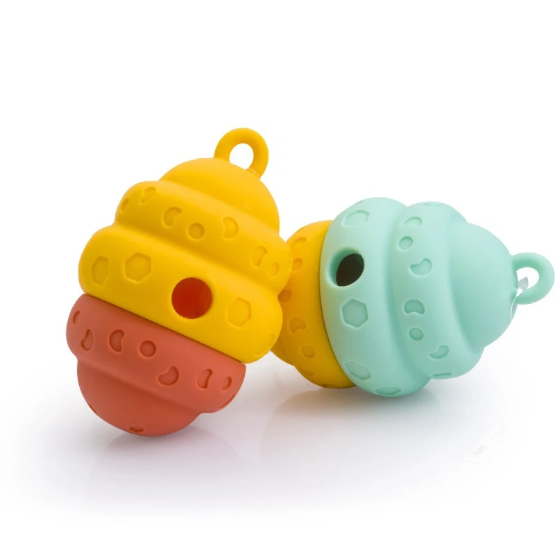 Silicone Pinecone Dog Toy Leak Proof Puzzle Design Bite Resistant Teeth Grinding Interactive Feeding Dog Toy New 2025